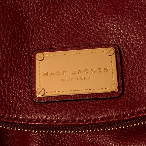 Marc Jacobs Pebbled Leather Fall Shoulder Bag Handbag Purse Berry Plum New - Picture 5 of 10